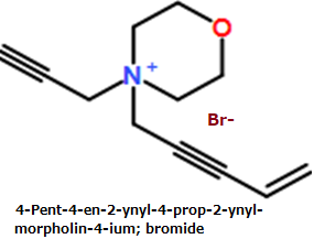 CAS#4-Pent-4-en-2-ynyl-4-prop-2-ynyl-morpholin-4-ium; bromide